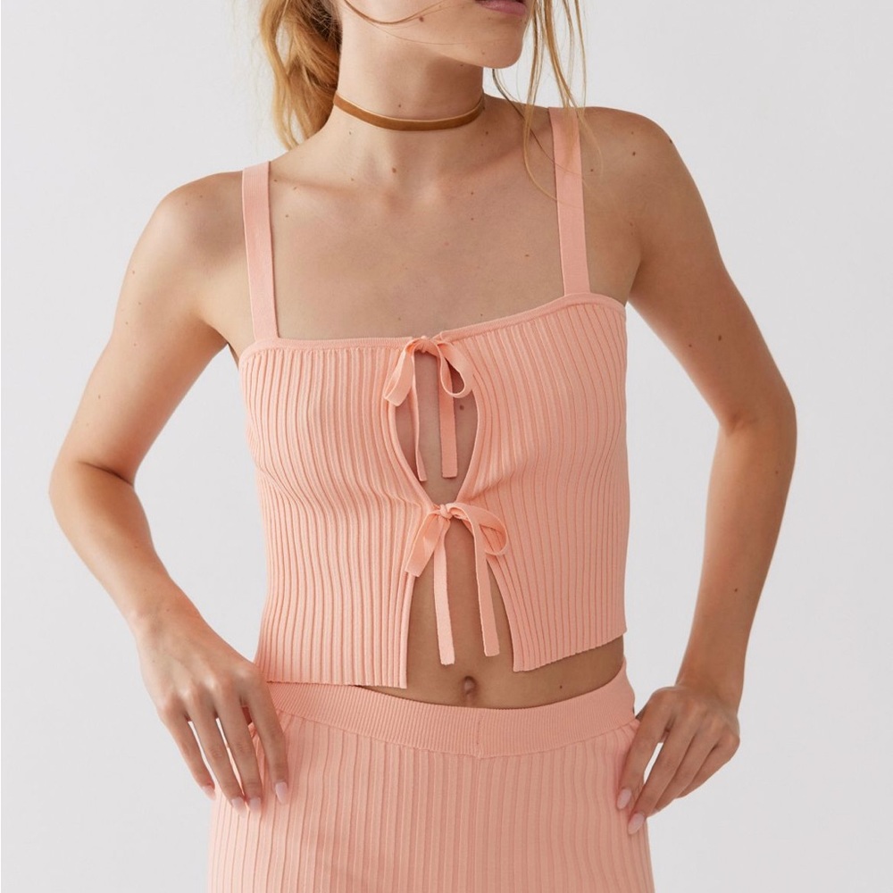 NWT Live The Process Juno Tie-Front Top